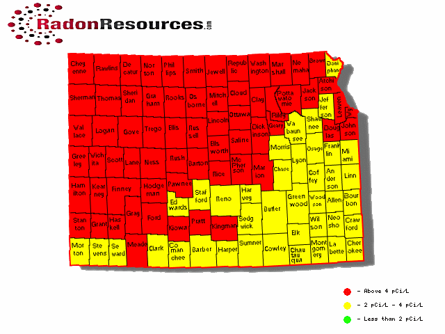 County Map - Kansas Radon Program