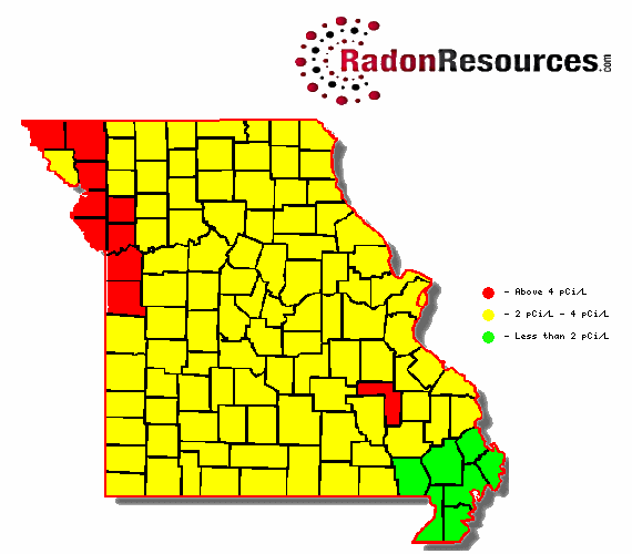 Map of  Radon Levels
