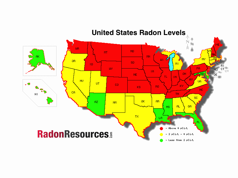 Radon Levels Map